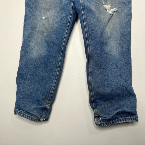 Scandia Woods Flannel Lined Worn Denim Jeans O - Picture 4 of 8